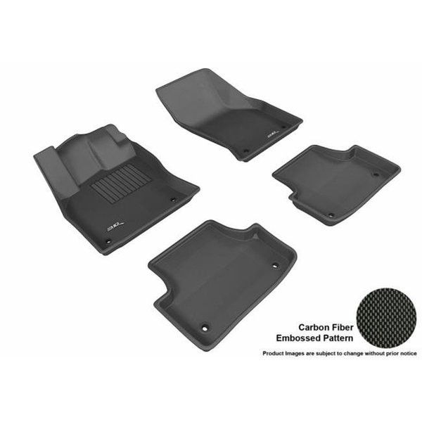 U-Ace, Inc U Ace L1AD03301509 3D Maxpider All 2 Row Custom Fit Kagu Black Floor Mat for 2015-2016 Audi A3-S3 Models L1AD03301509